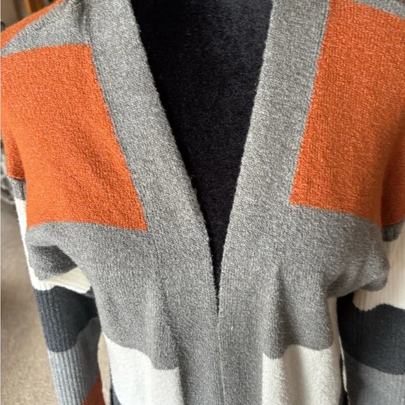 Colorblock Long Cardigan Sweater S - Picture 2 of 9